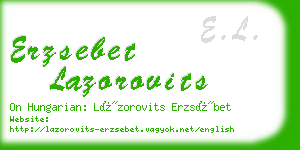 erzsebet lazorovits business card